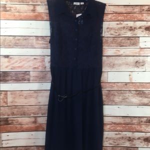 Cato sleeveless dress NWT Navy Lace Top, 14